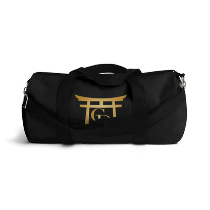Black Crypto Dojo printed duffel bag.