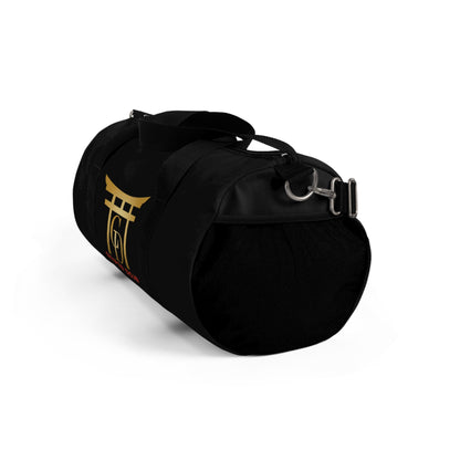 Black Crypto Dojo printed duffel bag.