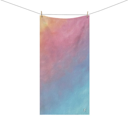 Artful ombre beach towel