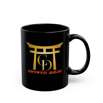 Crypto Dojo Text Logo Black Mug