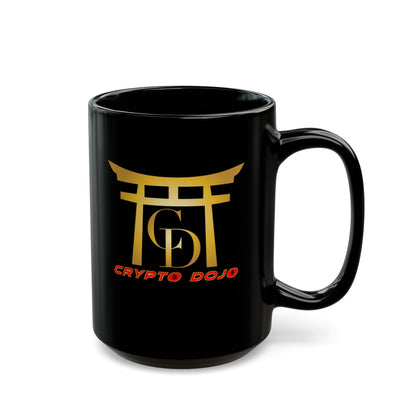 Crypto Dojo Text Logo Black Mug