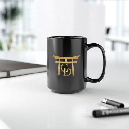 Crypto Dojo Emblem Logo Black Mug