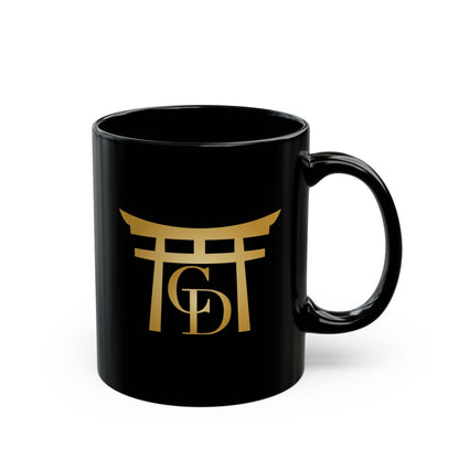 Crypto Dojo Emblem Logo Black Mug