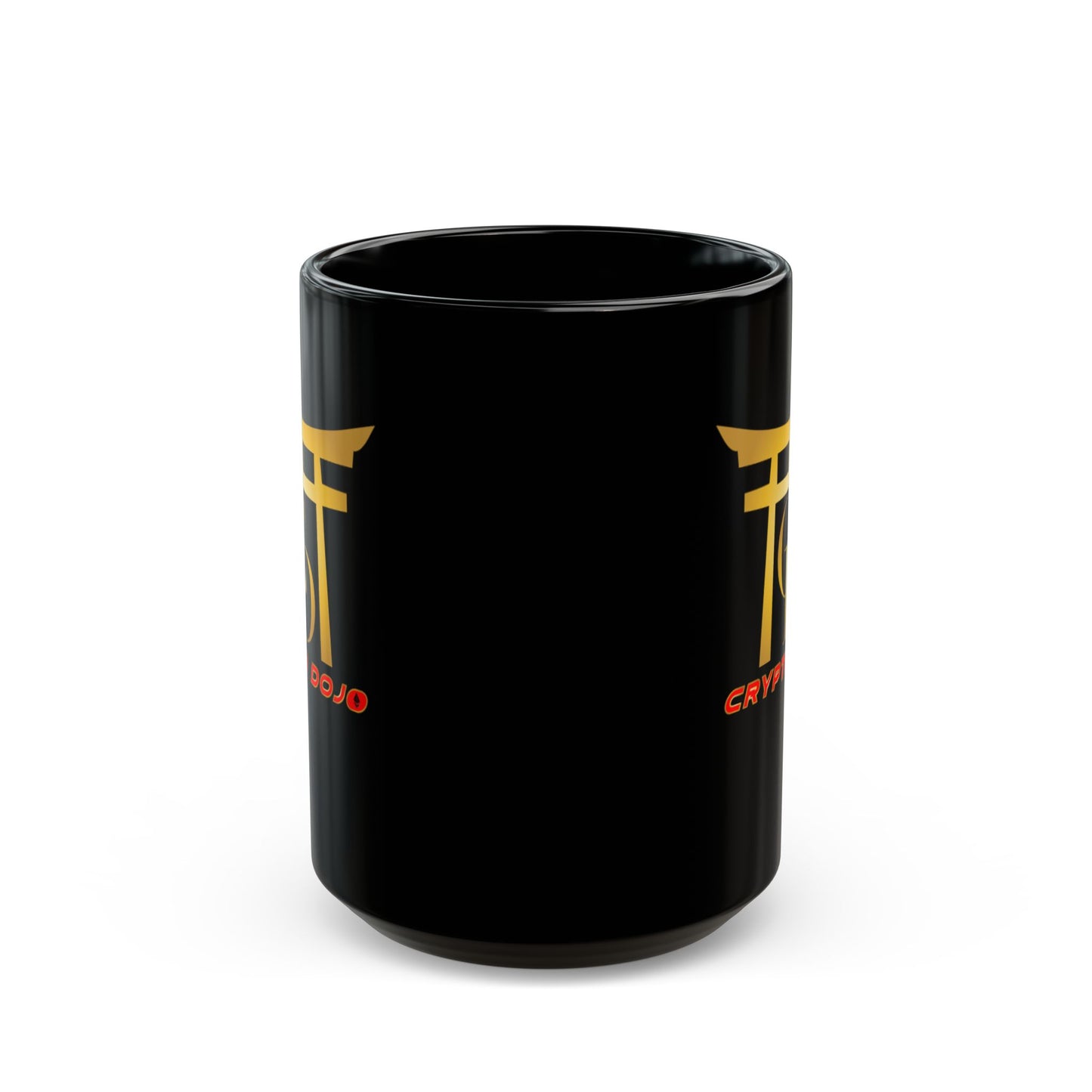 Crypto Dojo Text Logo Black Mug