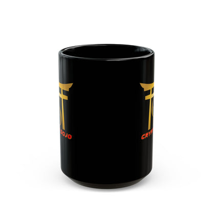 Crypto Dojo Text Logo Black Mug