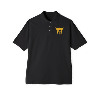 Black Crypto Dojo embroidered polo shirt.
