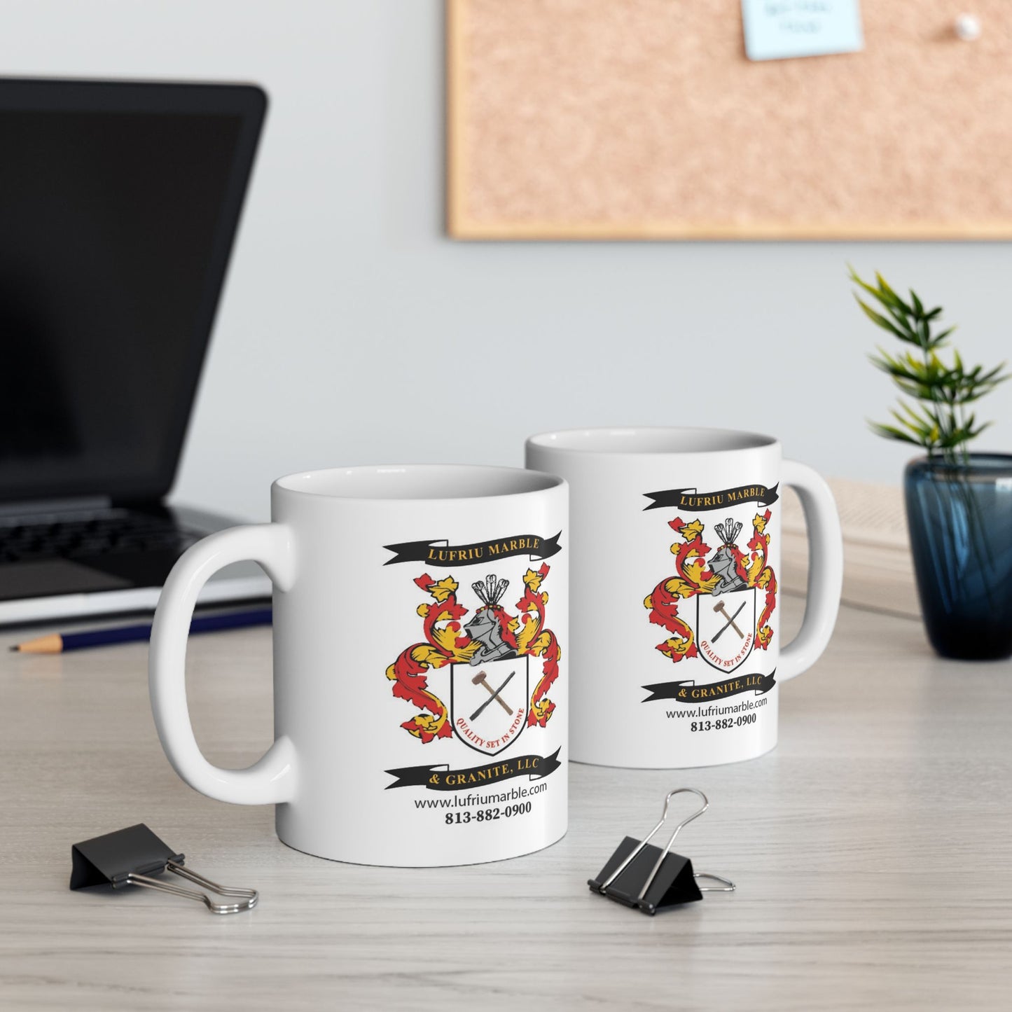 Lufriu marble and granite full color coffee mug.