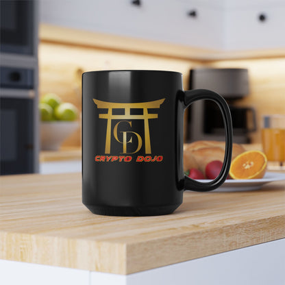 Crypto Dojo Text Logo Black Mug
