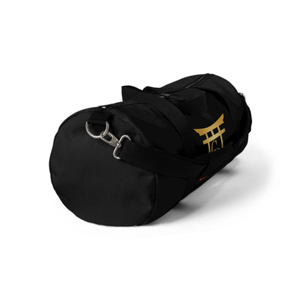 Black Crypto Dojo printed duffel bag.