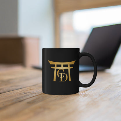 Crypto Dojo Emblem Logo Black Mug