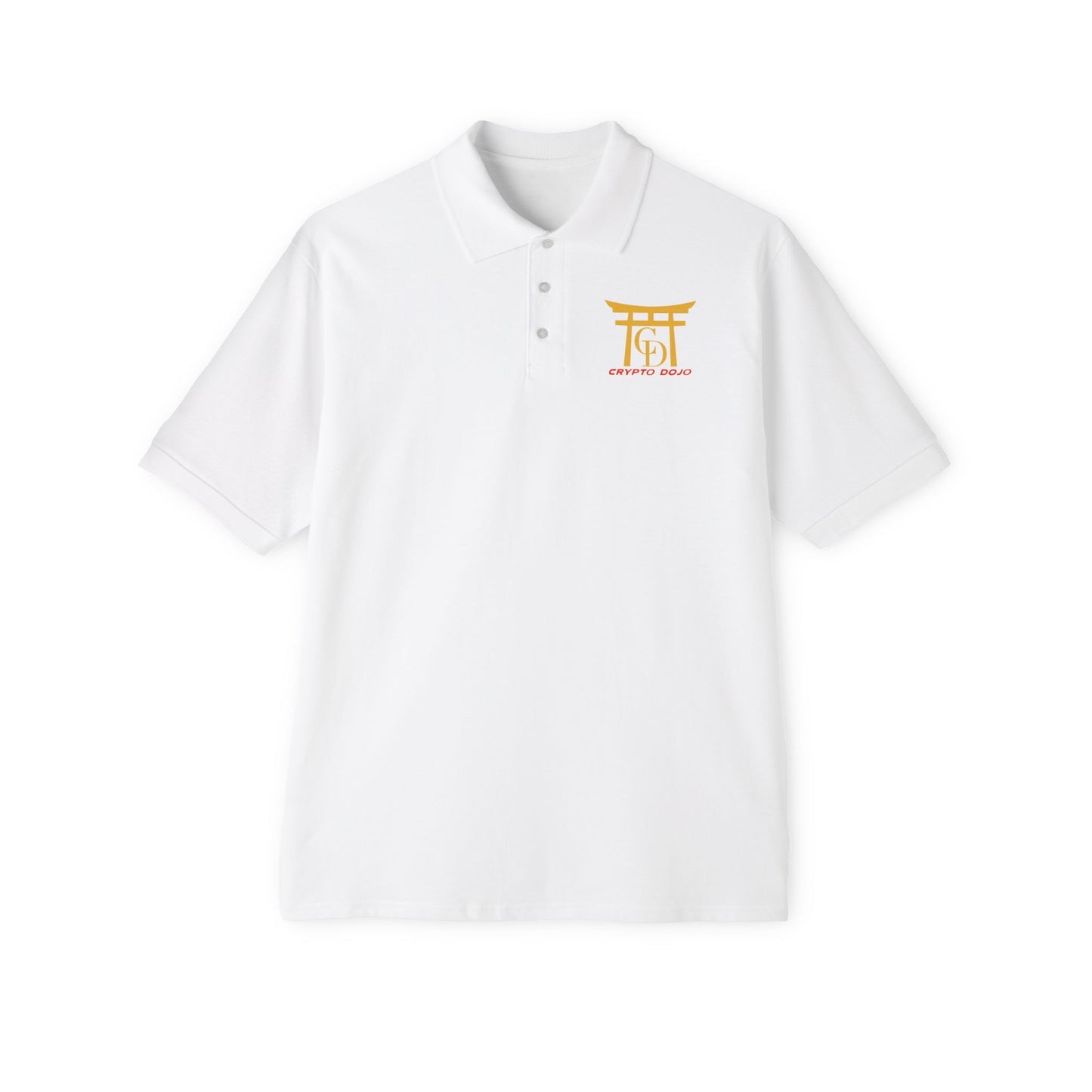 Black Crypto Dojo embroidered polo shirt.