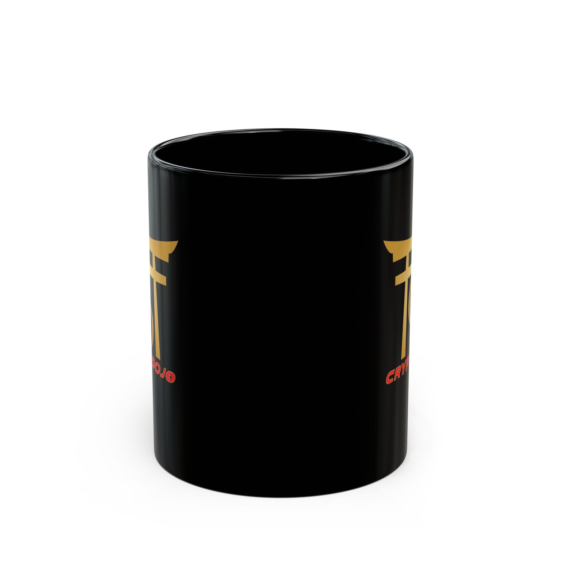 Crypto Dojo logo mug, black.
