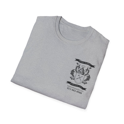Lufriu Marble & Granite Back‑Print Work Tee – Light Gray