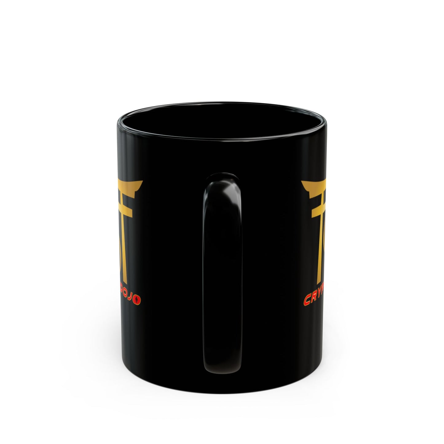 Crypto Dojo Text Logo Black Mug