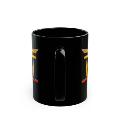 Crypto Dojo Text Logo Black Mug