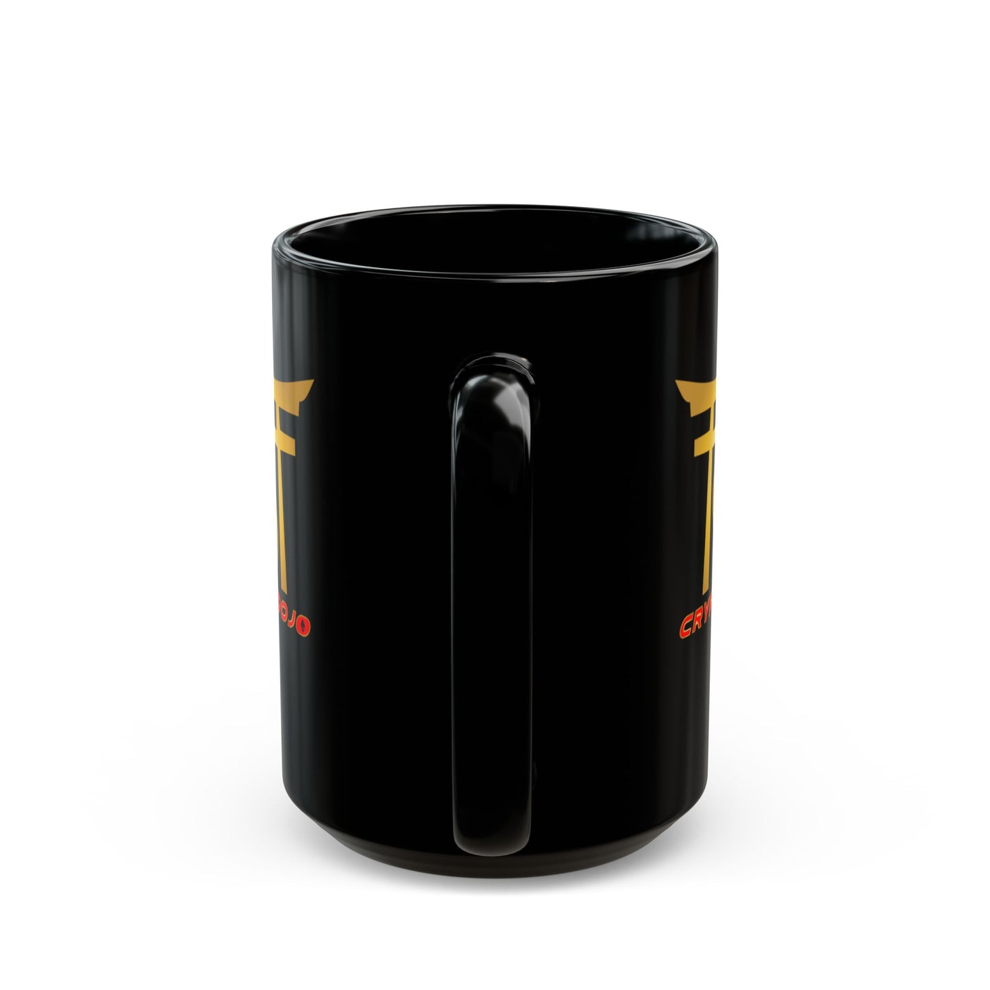 Crypto Dojo Text Logo Black Mug