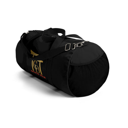Black Crypto Dojo printed duffel bag.
