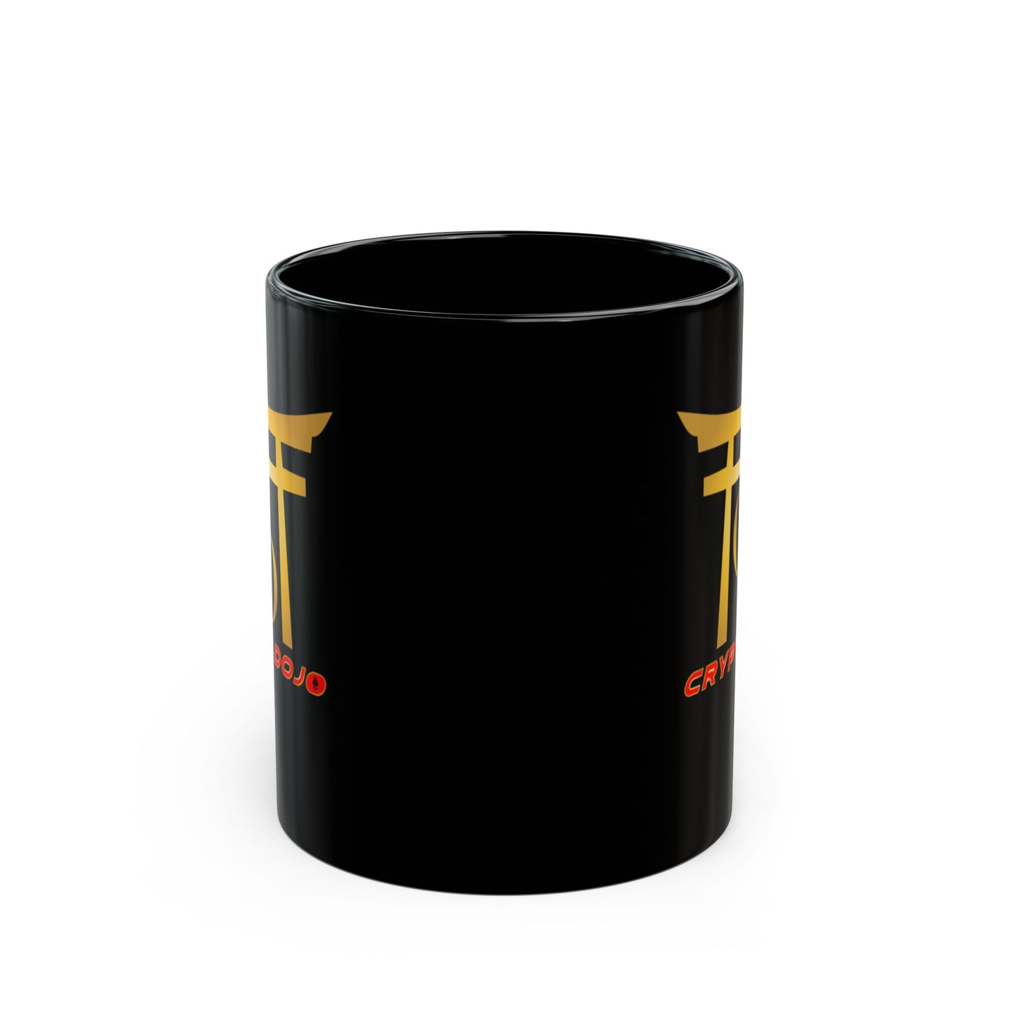 Crypto Dojo Text Logo Black Mug